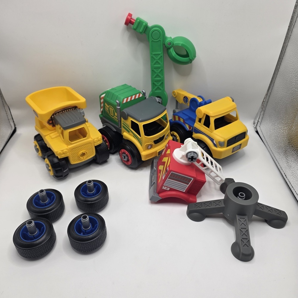 Junior Builder‎ Construction Trucks Mixed Lot Replacement Parts Vehicles Wheels